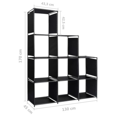vidaXL Ραφιέρα Σκάλα Προβολής 130x45x170cm Υφασμάτινη 1 τεμ.