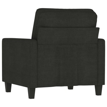 vidaXL Πολυθρόνα Μαύρη από Ύφασμα 78x77x80cm 1 τεμ. Γωνιακός