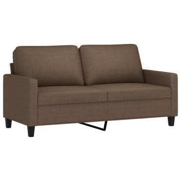 vidaXL Καναπές Διθέσιος Καφέ Υφασμάτινος 158x77x80cm 1 τεμ.