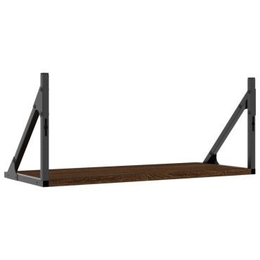 vidaXL Ραφιέρες Τοίχου 2 τεμ. Καφέ Δρυς 60x25x25,5cm από Επεξ. Ξύλο