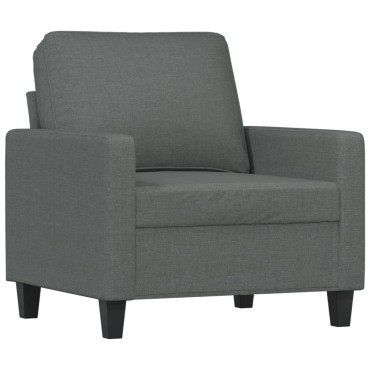 vidaXL Πολυθρόνα Σκούρο Γκρι Υφασμάτινη 78x77x80cm 1 τεμ. Γωνιακός