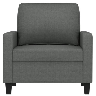 vidaXL Πολυθρόνα Σκούρο Γκρι Υφασμάτινη 78x77x80cm 1 τεμ. Γωνιακός