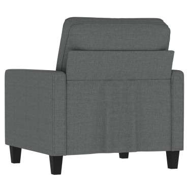 vidaXL Πολυθρόνα Σκούρο Γκρι Υφασμάτινη 78x77x80cm 1 τεμ. Γωνιακός