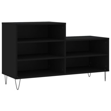 vidaXL Παπουτσοθήκη Μαύρο 102x36x60cm από Επεξεργασμένο Ξύλο