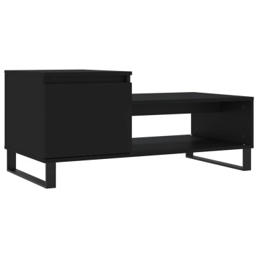 vidaXL Τραπεζάκι Σαλονιού Μαύρο 100x50x45cm Επεξεργασμένο Ξύλο 1 τεμ.