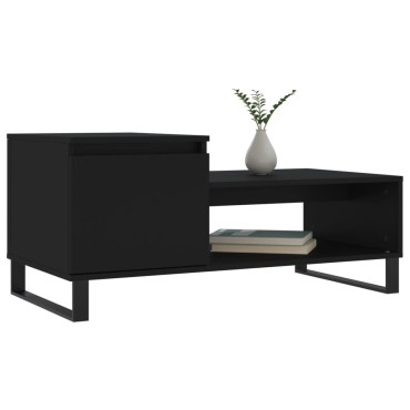 vidaXL Τραπεζάκι Σαλονιού Μαύρο 100x50x45cm Επεξεργασμένο Ξύλο 1 τεμ.