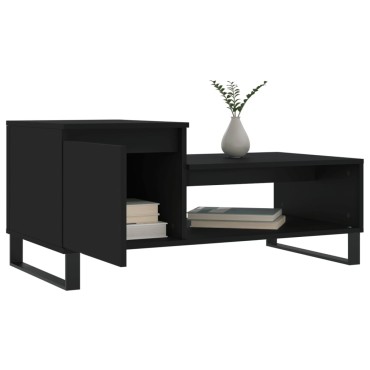 vidaXL Τραπεζάκι Σαλονιού Μαύρο 100x50x45cm Επεξεργασμένο Ξύλο 1 τεμ.