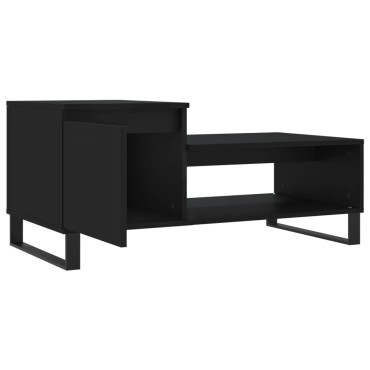 vidaXL Τραπεζάκι Σαλονιού Μαύρο 100x50x45cm Επεξεργασμένο Ξύλο 1 τεμ.