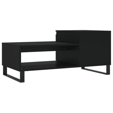 vidaXL Τραπεζάκι Σαλονιού Μαύρο 100x50x45cm Επεξεργασμένο Ξύλο 1 τεμ.