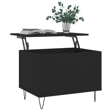 vidaXL Τραπεζάκι Σαλονιού Μαύρο 60x44,5x45cm Επεξεργασμένο Ξύλο 1 τεμ.