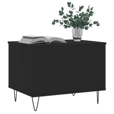 vidaXL Τραπεζάκι Σαλονιού Μαύρο 60x44,5x45cm Επεξεργασμένο Ξύλο 1 τεμ.