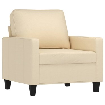 vidaXL Πολυθρόνα Κρεμ Υφασμάτινη 78x77x80cm 1 τεμ. Γωνιακός