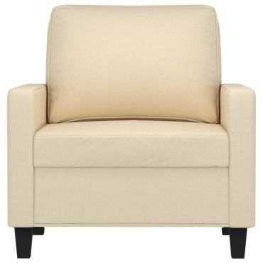 vidaXL Πολυθρόνα Κρεμ Υφασμάτινη 78x77x80cm 1 τεμ. Γωνιακός