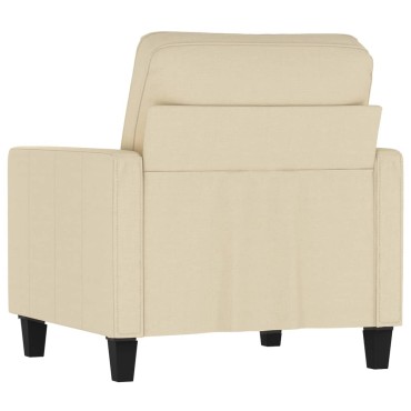 vidaXL Πολυθρόνα Κρεμ Υφασμάτινη 78x77x80cm 1 τεμ. Γωνιακός
