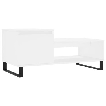 vidaXL Τραπεζάκι Σαλονιού Λευκό 100x50x45cm Επεξεργασμένο Ξύλο 1 τεμ.