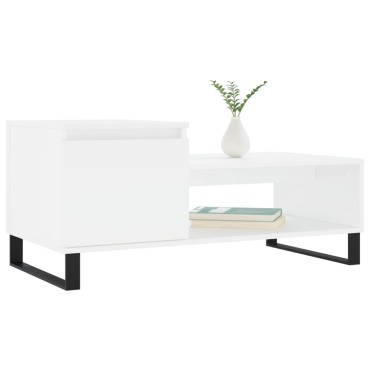 vidaXL Τραπεζάκι Σαλονιού Λευκό 100x50x45cm Επεξεργασμένο Ξύλο 1 τεμ.