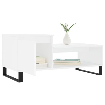 vidaXL Τραπεζάκι Σαλονιού Λευκό 100x50x45cm Επεξεργασμένο Ξύλο 1 τεμ.