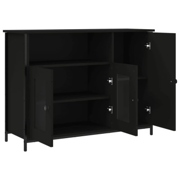 vidaXL Μπουφές Μαύρος 100x35x75cm από Επεξεργασμένο Ξύλο 1 τεμ.