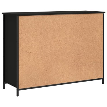 vidaXL Μπουφές Μαύρος 100x35x75cm από Επεξεργασμένο Ξύλο 1 τεμ.