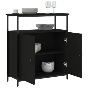 vidaXL Ντουλάπι Μαύρο 70x30x80cm από Επεξεργασμένο Ξύλο 1 τεμ.