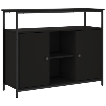 vidaXL Μπουφές Μαύρος 100x35x80cm από Επεξεργασμένο Ξύλο 1 τεμ.
