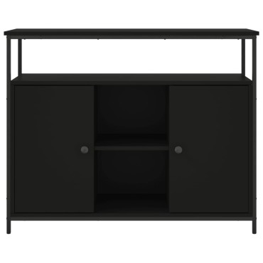 vidaXL Μπουφές Μαύρος 100x35x80cm από Επεξεργασμένο Ξύλο 1 τεμ.