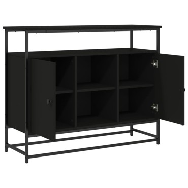 vidaXL Μπουφές Μαύρος 100x35x80cm από Επεξεργασμένο Ξύλο 1 τεμ.
