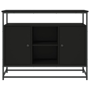 vidaXL Μπουφές Μαύρος 100x35x80cm από Επεξεργασμένο Ξύλο 1 τεμ.