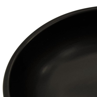 vidaXL Νιπτήρας Μαύρος και Μπλε Φ41 x 14 εκ. Κεραμικός