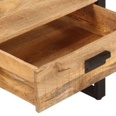 vidaXL Τραπεζάκι Σαλονιού 100x54x40cm από Μασίφ Ξύλο Μάνγκο & Σίδηρο 1 τεμ.