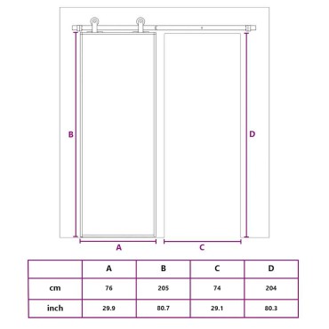 vidaXL Συρόμενη Πόρτα Χρυσή 76 x 205 εκ. από Γυαλί ESG και Αλουμίνιο