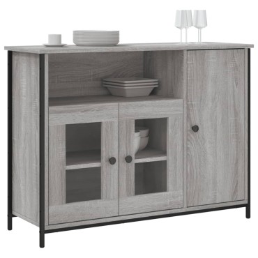 vidaXL Μπουφές Γκρι Sonoma 100x33x75cm από Επεξεργασμένο Ξύλο 1 τεμ.