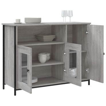 vidaXL Μπουφές Γκρι Sonoma 100x33x75cm από Επεξεργασμένο Ξύλο 1 τεμ.