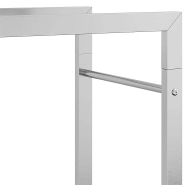 vidaXL Ραφιέρα Καυσόξυλων 80x28x86 εκ. από Ανοξείδωτο ατσάλι