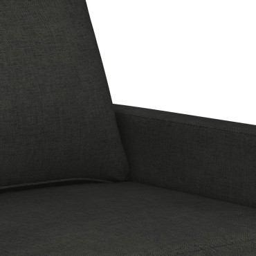 vidaXL Καναπές Τριθέσιος Μαύρος Υφασμάτινος 198x77x80cm 1 τεμ.