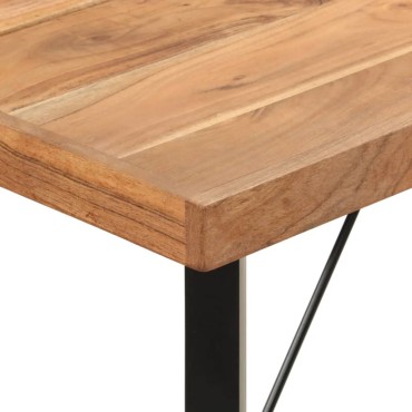 vidaXL Τραπέζι Μπαρ 180x70x107cm από Μασίφ Ξύλο Ακακίας & Σίδηρο 1 τεμ.