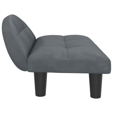 vidaXL Κρεβάτι Σκύλου Σκούρο Γκρι 70x52x30 εκ. Βελούδινο