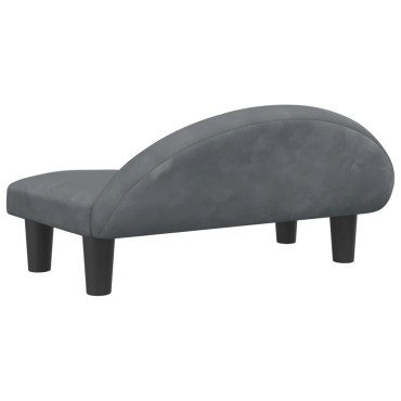 vidaXL Κρεβάτι Σκύλου Σκούρο Γκρι 70x52x30 εκ. Βελούδινο