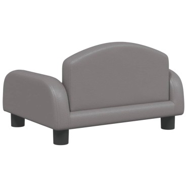 vidaXL Κρεβάτι Σκύλου Γκρι 50x40x30 εκ. από Συνθετικό Δέρμα
