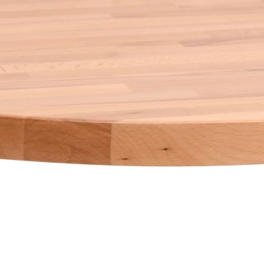 vidaXL Επιφάνεια Τραπεζιού Στρογγυλή 90x4cm Μασίφ Ξύλο Οξιάς 1 τεμ.