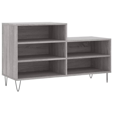 vidaXL Παπουτσοθήκη Γκρι Sonoma 102x36x60cm από Επεξεργασμένο Ξύλο
