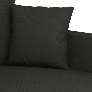 vidaXL Καναπές Τριθέσιος Μαύρος Υφασμάτινος 198x77x80cm 1 τεμ.