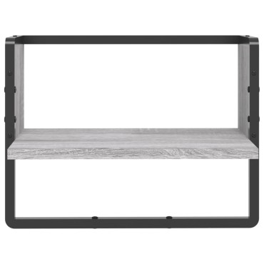 vidaXL Ράφι Τοίχου με Μπάρα Γκρι Sonoma 40x25x30cm 1 τεμ.