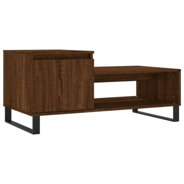 vidaXL Τραπεζάκι Σαλονιού Καφέ Δρυς 100x50x45cm Επεξεργασμ. Ξύλο 1 τεμ.