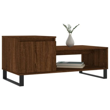 vidaXL Τραπεζάκι Σαλονιού Καφέ Δρυς 100x50x45cm Επεξεργασμ. Ξύλο 1 τεμ.