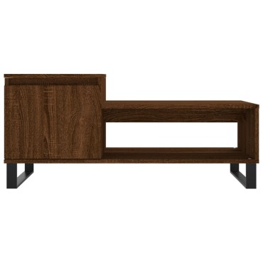 vidaXL Τραπεζάκι Σαλονιού Καφέ Δρυς 100x50x45cm Επεξεργασμ. Ξύλο 1 τεμ.