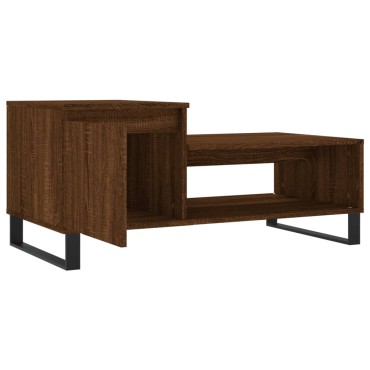 vidaXL Τραπεζάκι Σαλονιού Καφέ Δρυς 100x50x45cm Επεξεργασμ. Ξύλο 1 τεμ.
