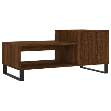 vidaXL Τραπεζάκι Σαλονιού Καφέ Δρυς 100x50x45cm Επεξεργασμ. Ξύλο 1 τεμ.