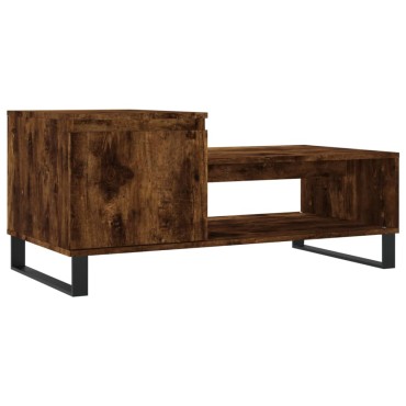 vidaXL Τραπεζάκι Σαλονιού Καπνιστή Δρυς 100x50x45cm Επεξεργασμ. Ξύλο 1 τεμ.