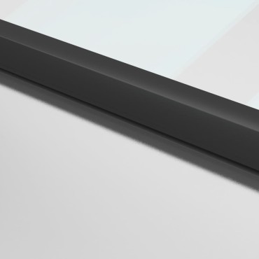vidaXL Εσωτερική Πόρτα Μαύρη 83 x 201,5 εκ. Ψημένο Γυαλί & Αλουμίνιο